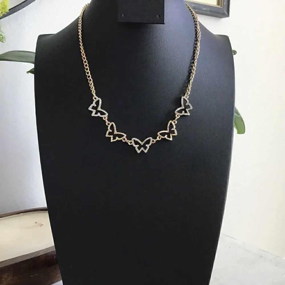 Swarovski Crystal Open Butterfly Necklace. - Picture 5 of 6